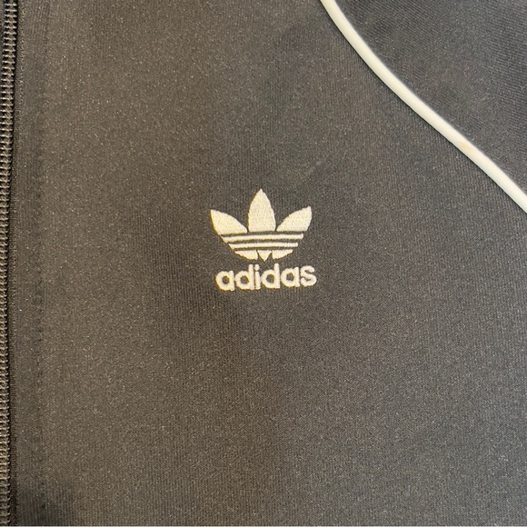 Unisex Adidas Black Track Jacket blokecore athletic sport workout zippers unisex - Picture 2 of 9